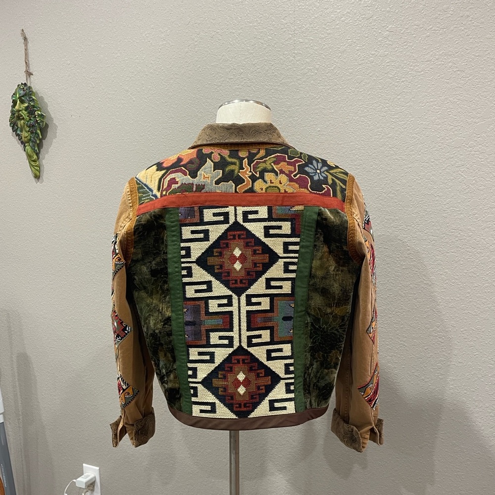 Upcycled Patchwork Denim Jacket - image 3